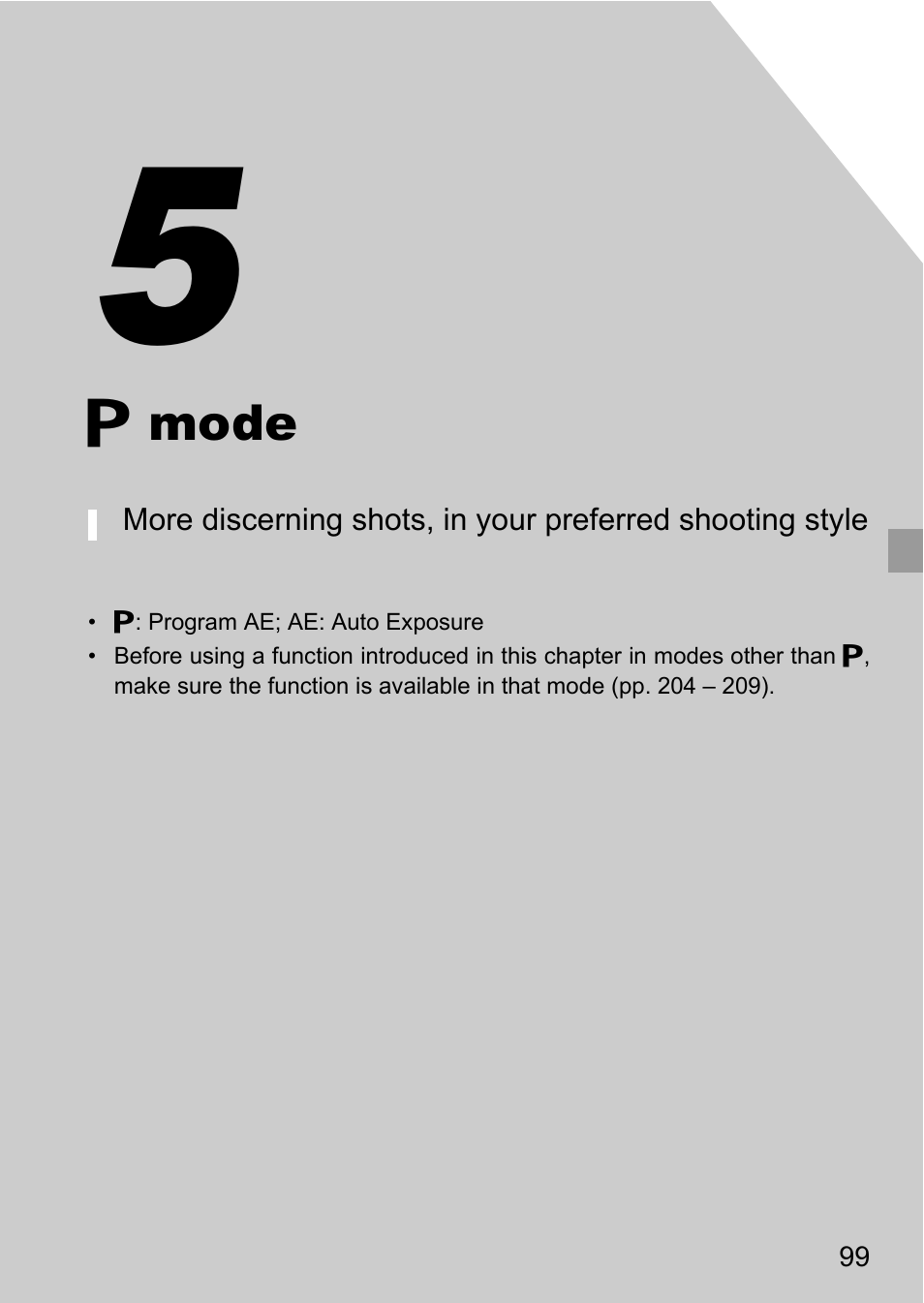 G mode | Canon D20 User Manual | Page 99 / 218