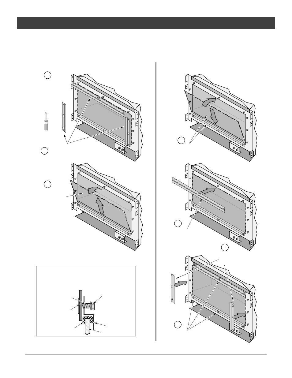 Finalizing the installation, Removing the glass, Creplacing the glass | Ab c d | Avalon Firestyles DVS Insert EF-2001 to 2005 User Manual | Page 17 / 34