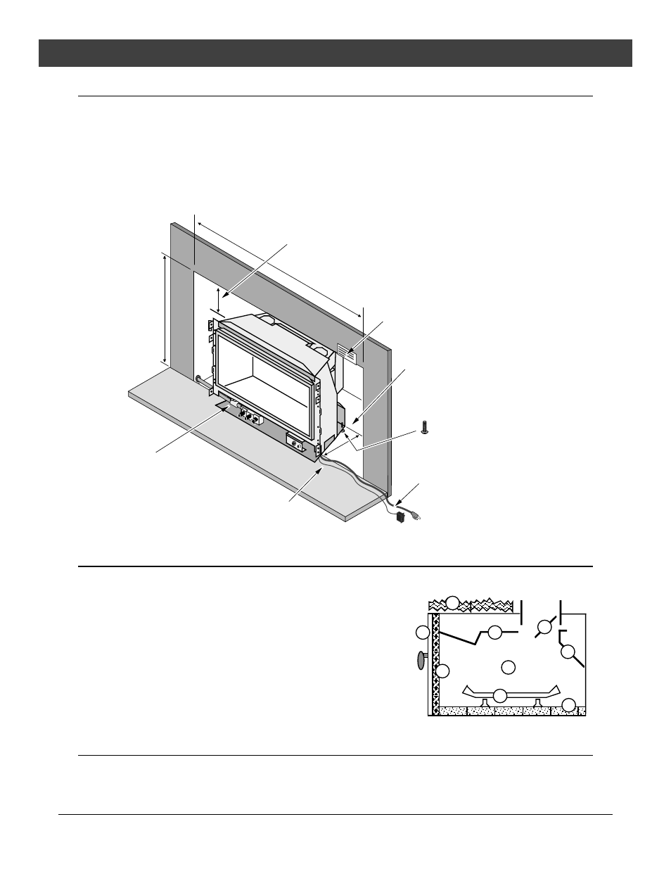 Installation, Insert placement, Zero-clearance (metal) fireplace requirements | Hearth requirements, For qualified installers only) © travis industries | Avalon Firestyles DVS Insert EF-2001 to 2005 User Manual | Page 8 / 34