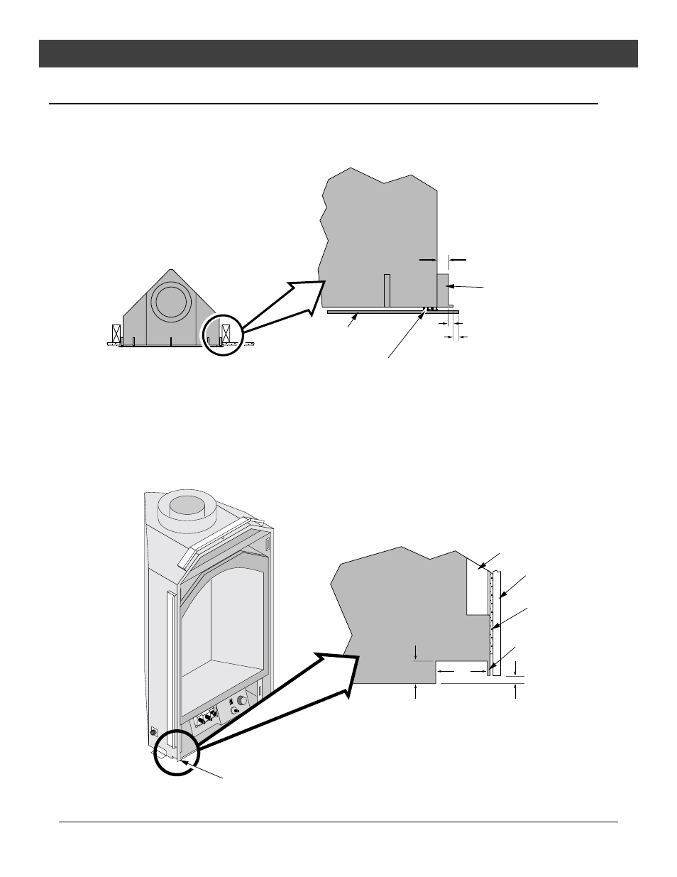 Installation, Facing - fireplace details | Avalon Firestyles Hideaway User Manual | Page 22 / 48