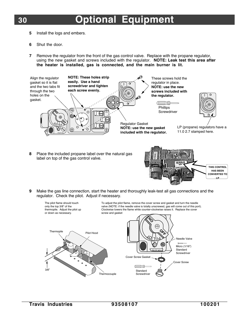 Optional equipment | Avalon Firestyles Salish-1999 to 2000 User Manual | Page 30 / 36
