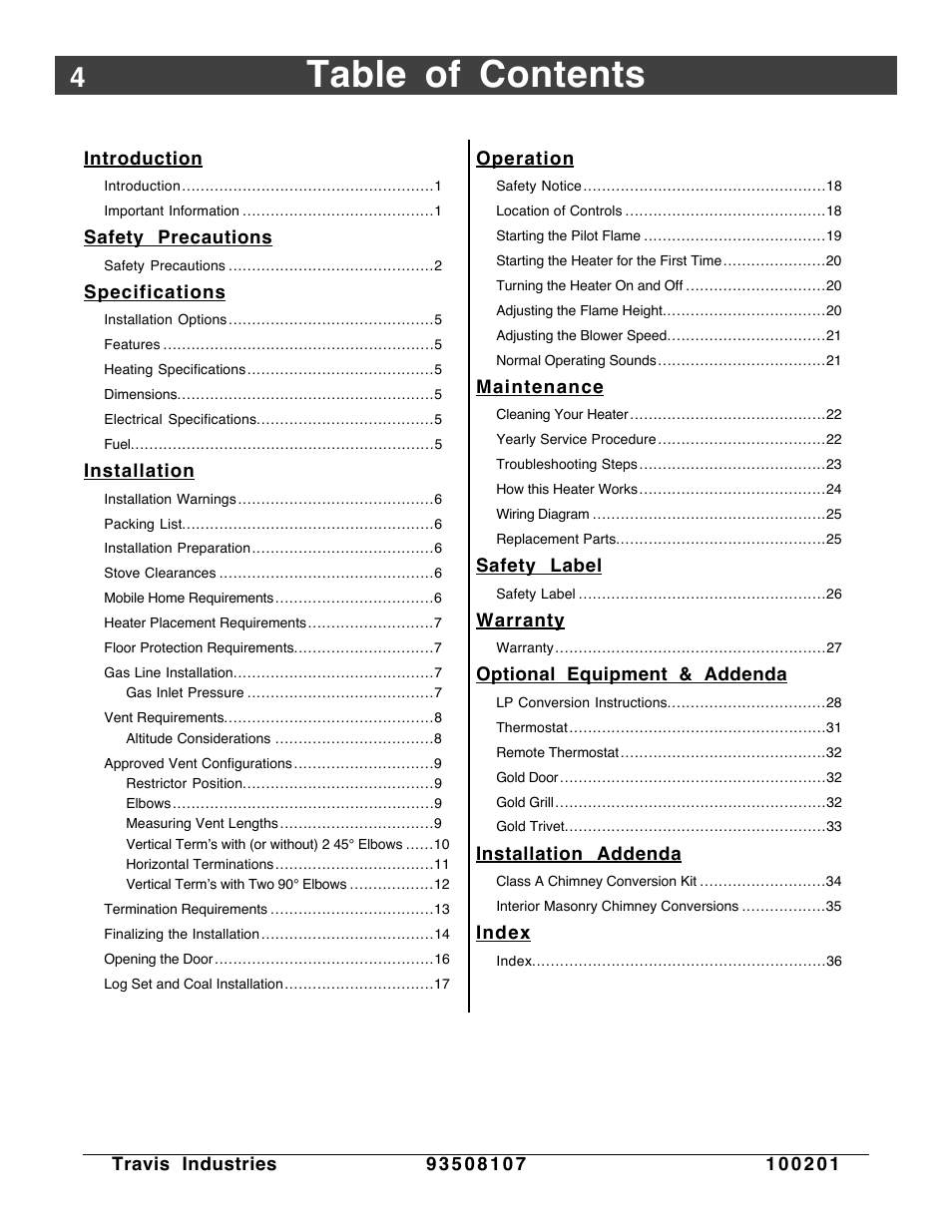 Avalon Firestyles Salish-1999 to 2000 User Manual | Page 4 / 36