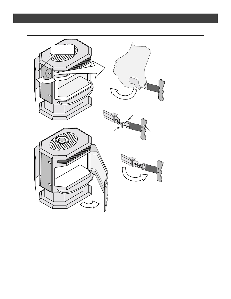 Installation, Opening the door | Avalon Firestyles Salish EF-2000 to 2001 User Manual | Page 18 / 40
