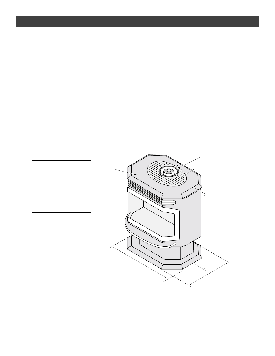 Specifications, Installation options, Features | Heating specifications, Dimensions: fuel, Electrical specifications | Avalon Firestyles Salish EF-2000 to 2001 User Manual | Page 7 / 40