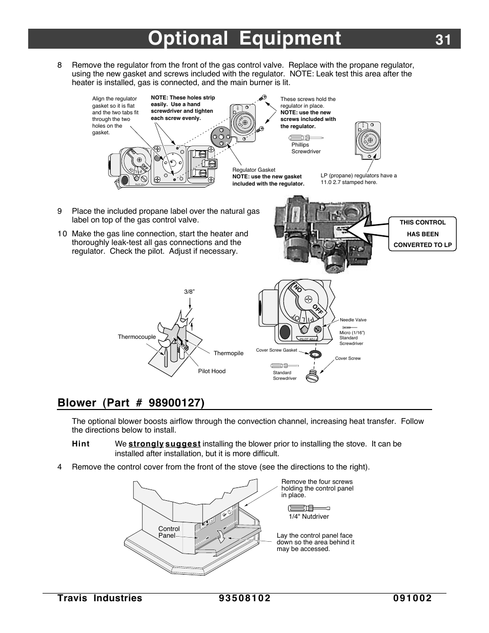 Optional equipment | Avalon Firestyles Vashon-1998 to 1999 User Manual | Page 31 / 40