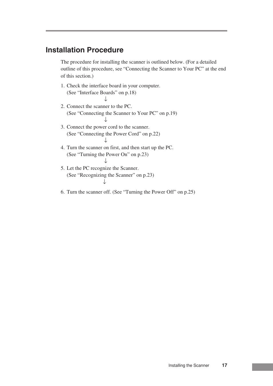 Installation procedure | Canon DR-3080CII User Manual | Page 19 / 71