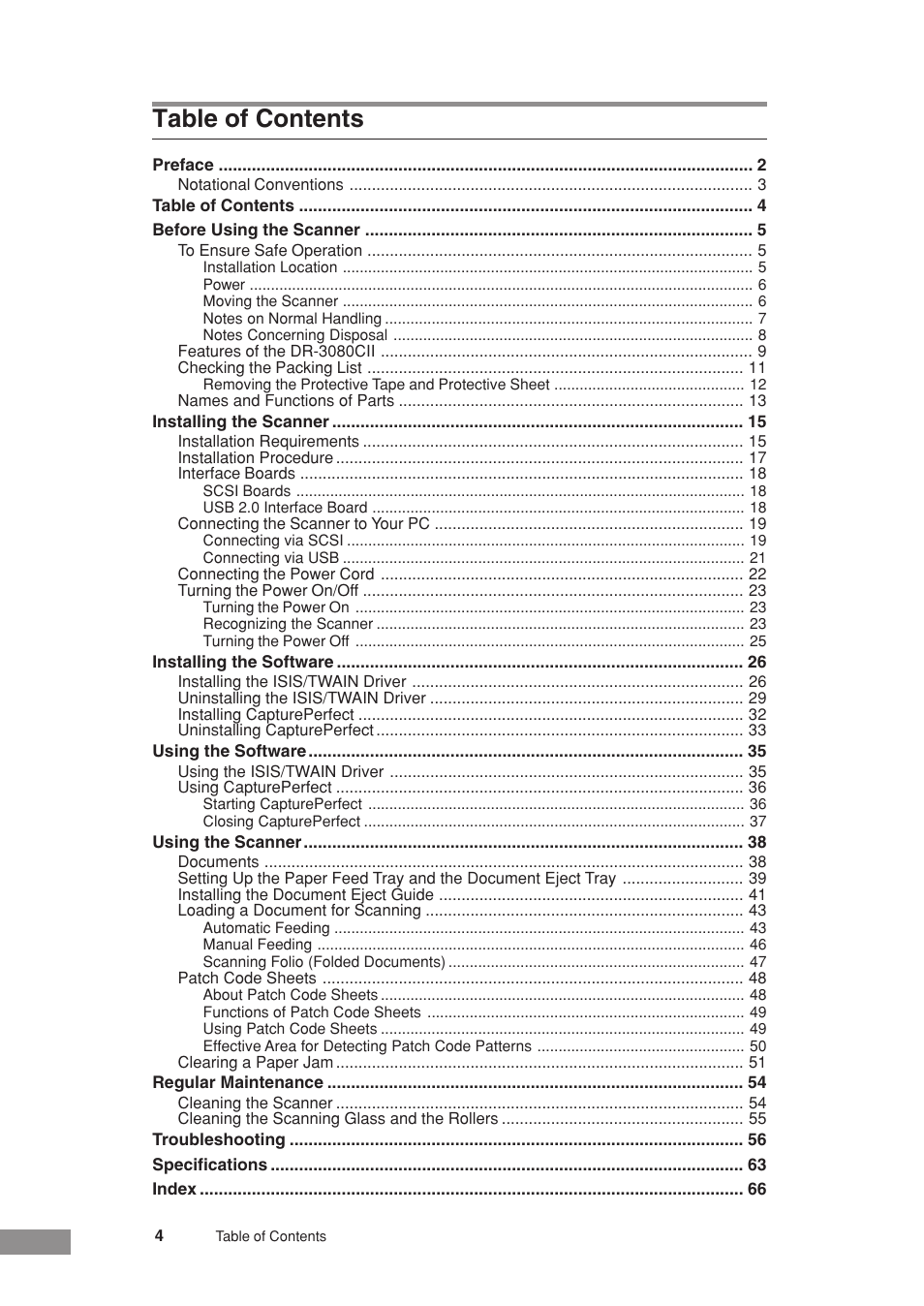 Canon DR-3080CII User Manual | Page 6 / 71