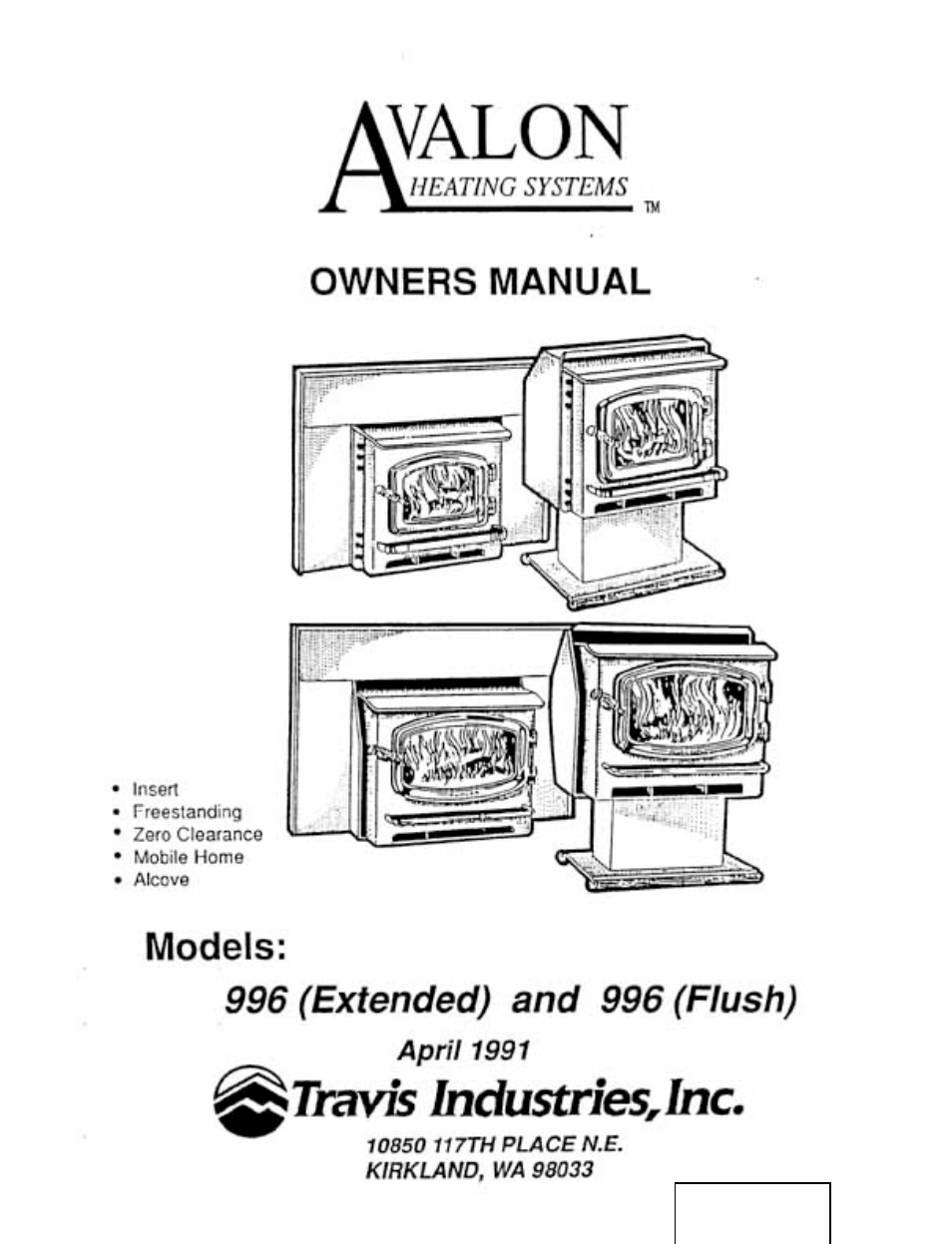 Avalon Firestyles 796-1990 to 1993 User Manual | 67 pages