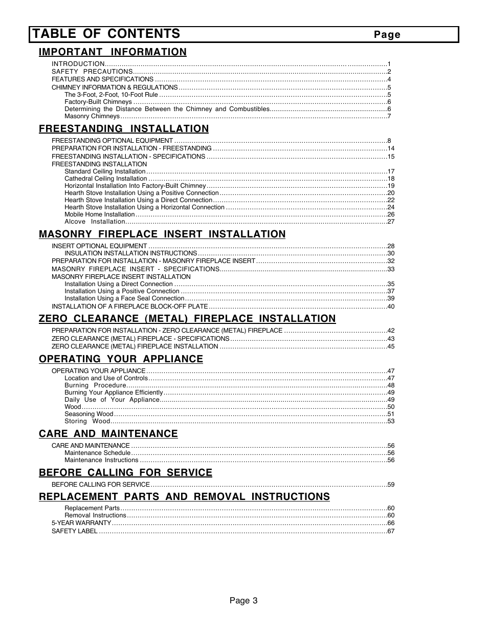 Avalon Firestyles 796-1990 to 1993 User Manual | Page 3 / 67