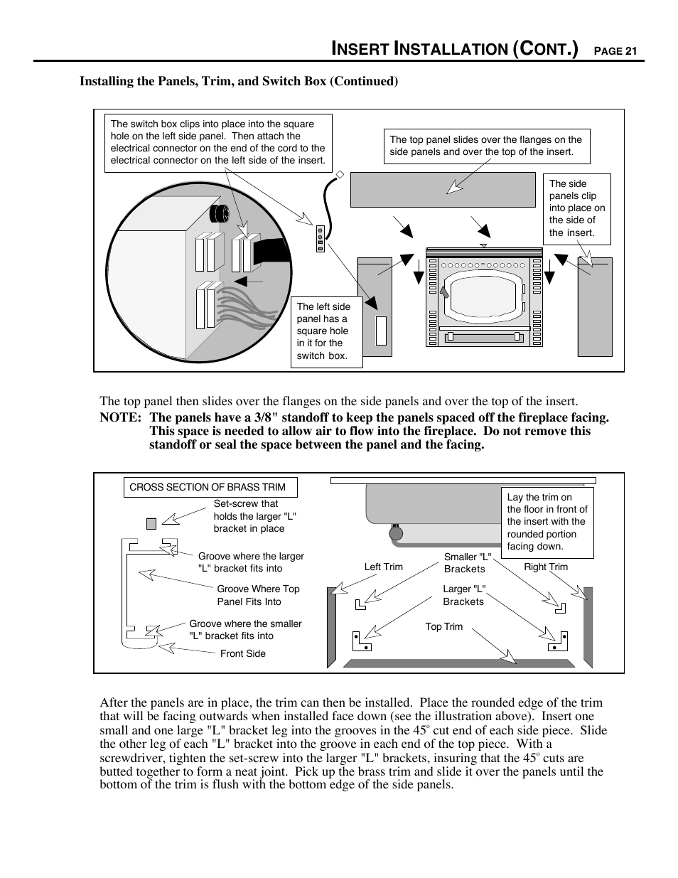 Nsert, Nstallation | Avalon Firestyles 900 PI-1993 to 1996 User Manual | Page 21 / 50