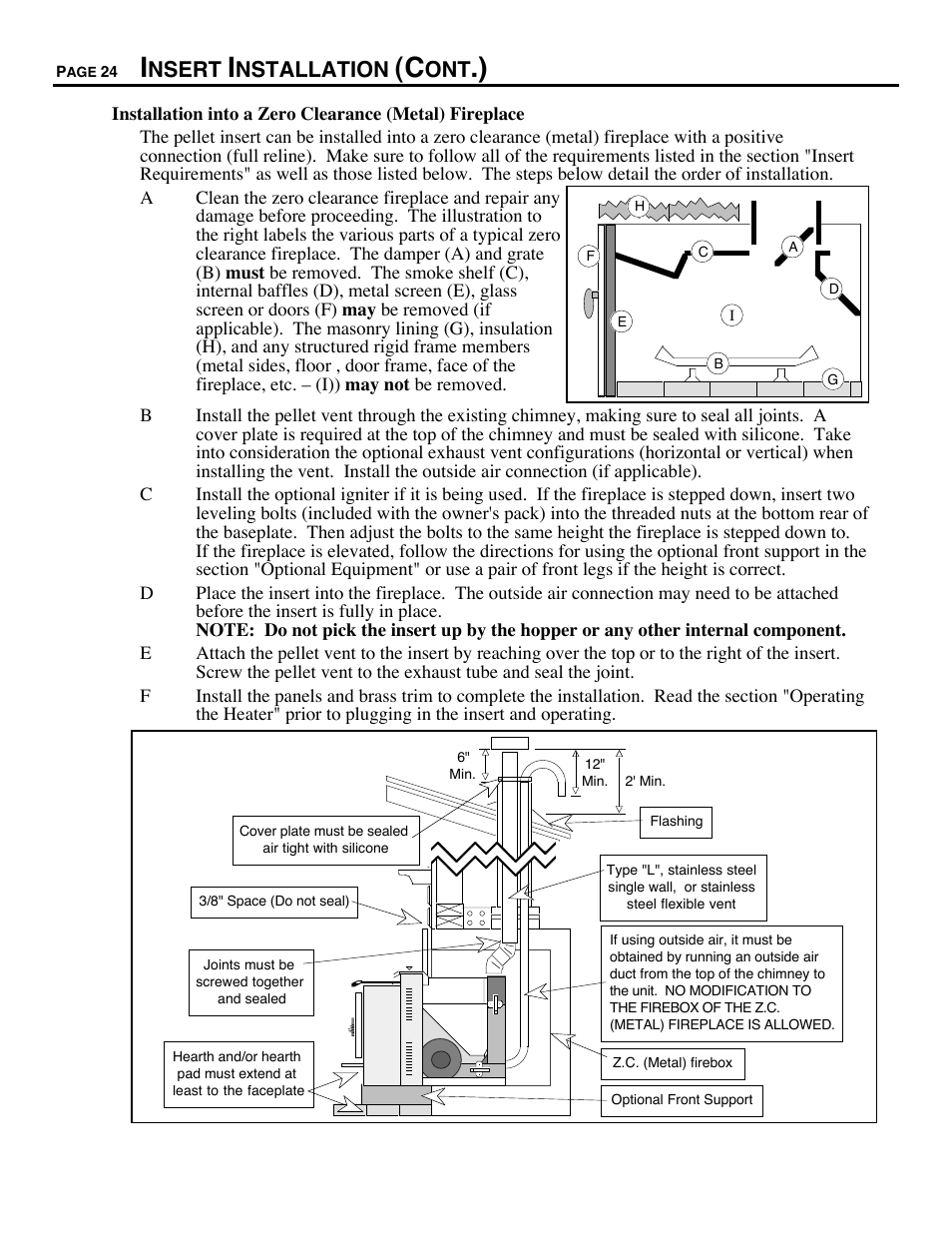 Nsert, Nstallation | Avalon Firestyles 900 PI-1993 to 1996 User Manual | Page 24 / 50