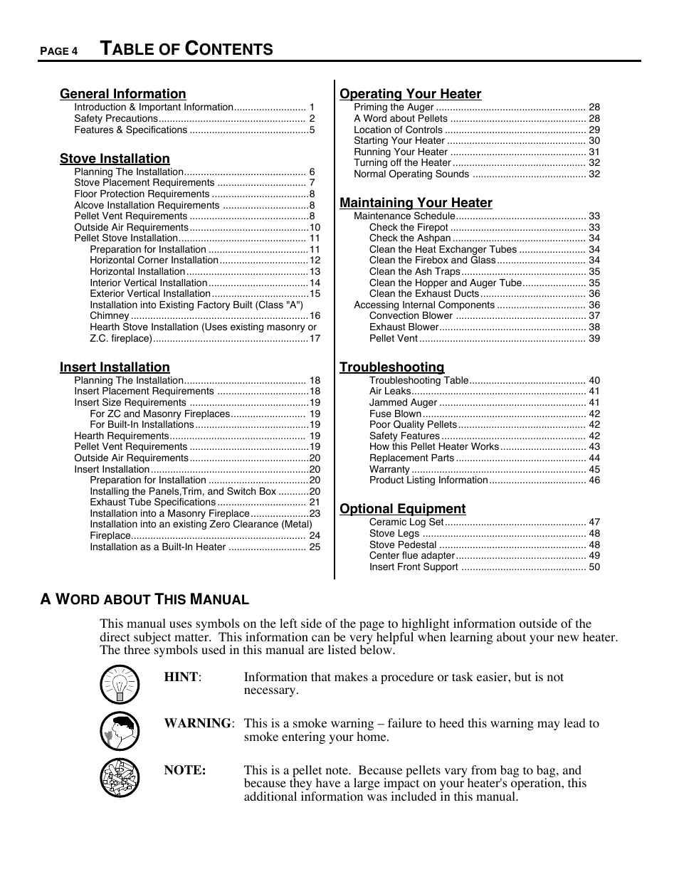 Able of, Ontents | Avalon Firestyles 900 PI-1993 to 1996 User Manual | Page 4 / 50