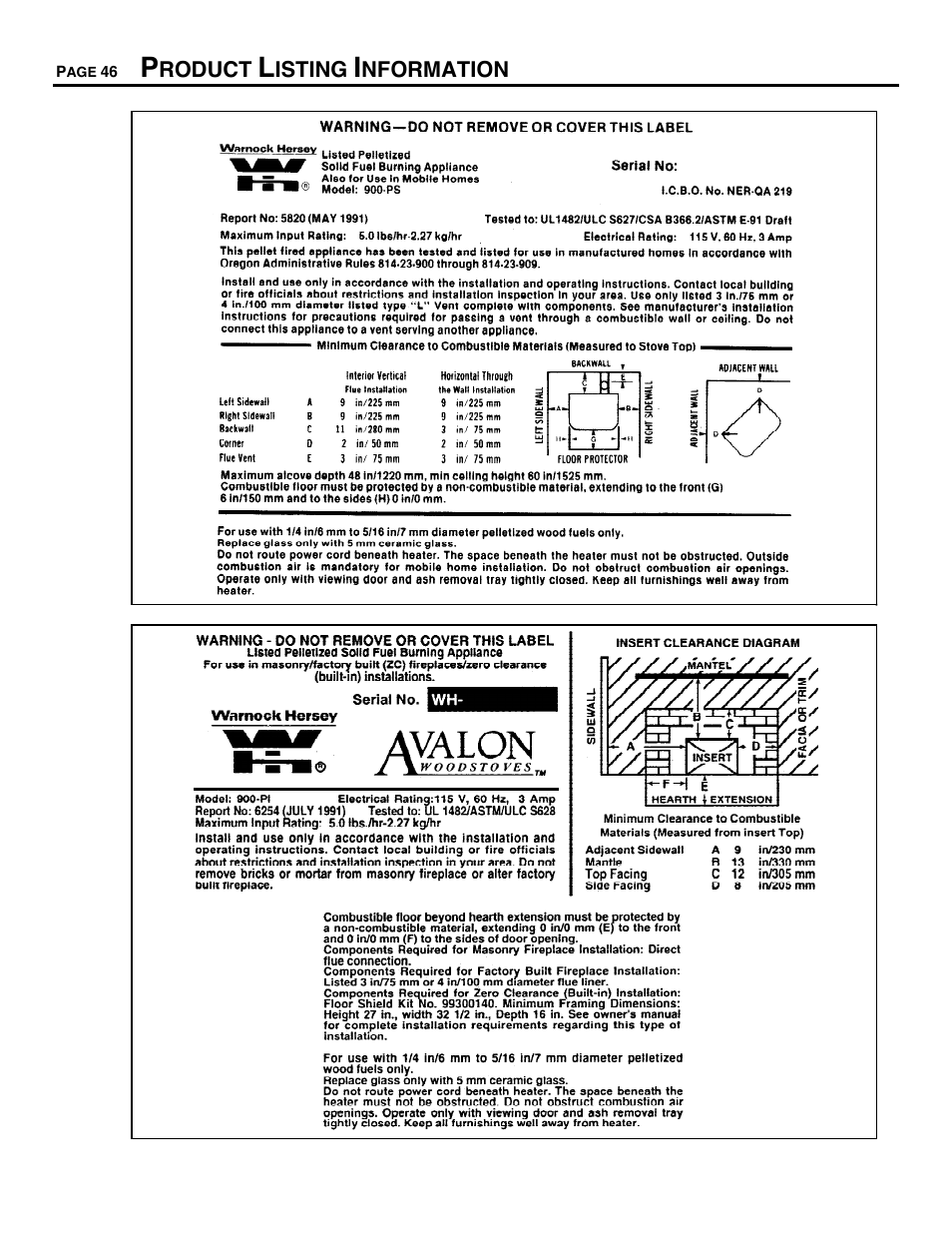 Avalon Firestyles 900 PI-1993 to 1996 User Manual | Page 46 / 50