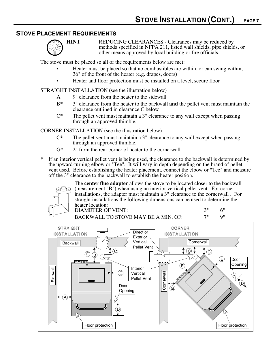 Tove, Nstallation | Avalon Firestyles 900 PI-1993 to 1996 User Manual | Page 7 / 50