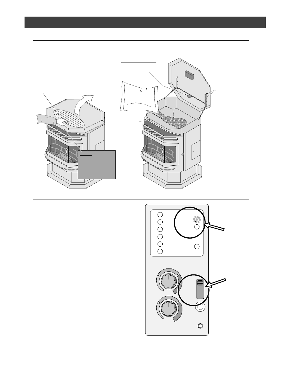 Operation, Loading pellets, The two modes of operation | Auto (requires a thermostat), Switching modes while in operation | Avalon Firestyles Astoria 2001 to 2002 User Manual | Page 21 / 40