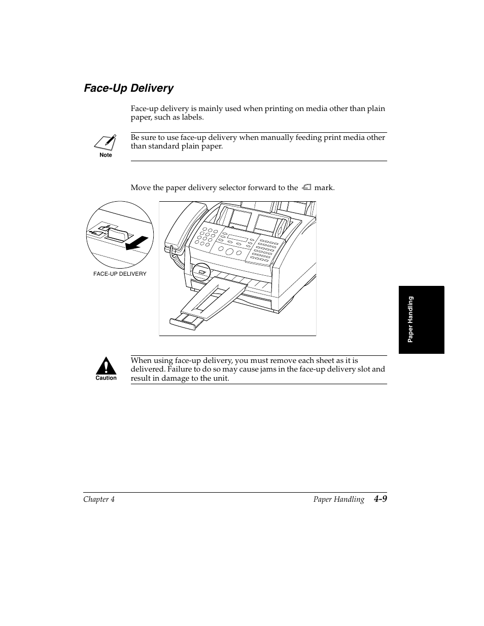 Face-up delivery | Canon H12157 User Manual | Page 103 / 359