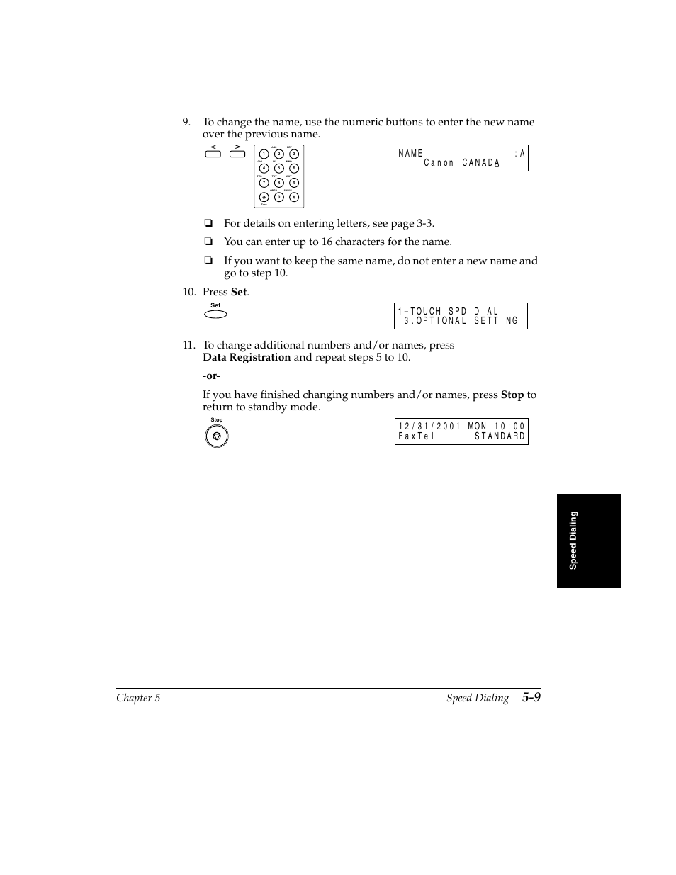 Chapter 5 speed dialing | Canon H12157 User Manual | Page 121 / 359