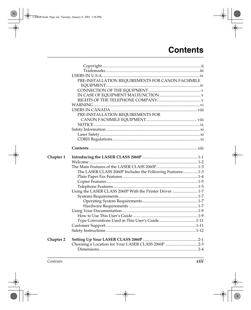 Canon H12157 User Manual | Page 13 / 359