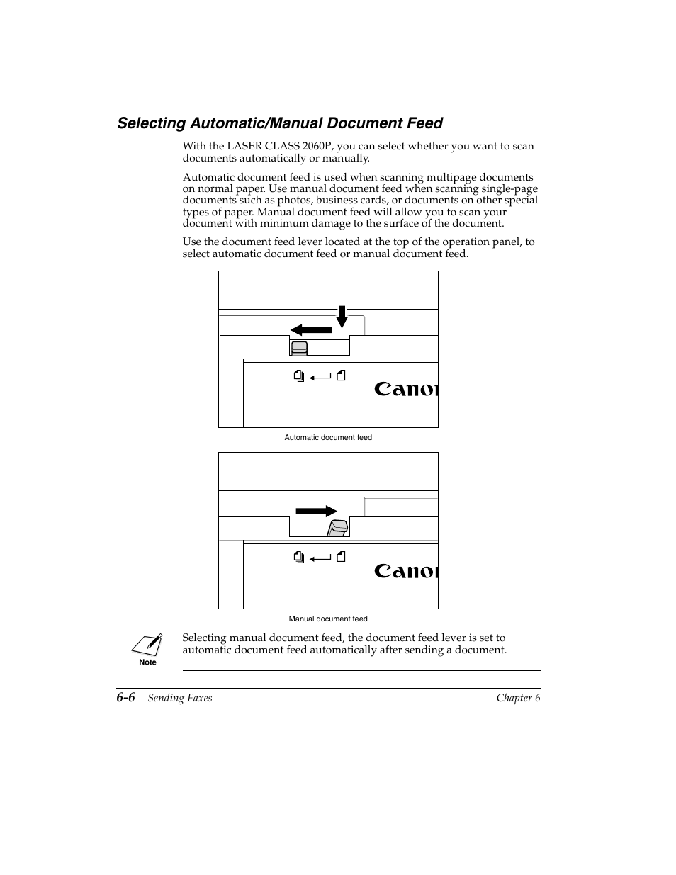 Selecting automatic/manual document feed | Canon H12157 User Manual | Page 150 / 359