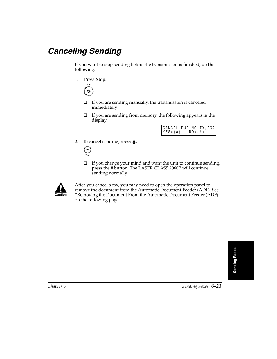 Canceling sending -23, Canceling sending | Canon H12157 User Manual | Page 167 / 359