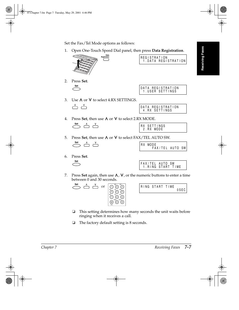 Chapter 7 receiving faxes | Canon H12157 User Manual | Page 187 / 359