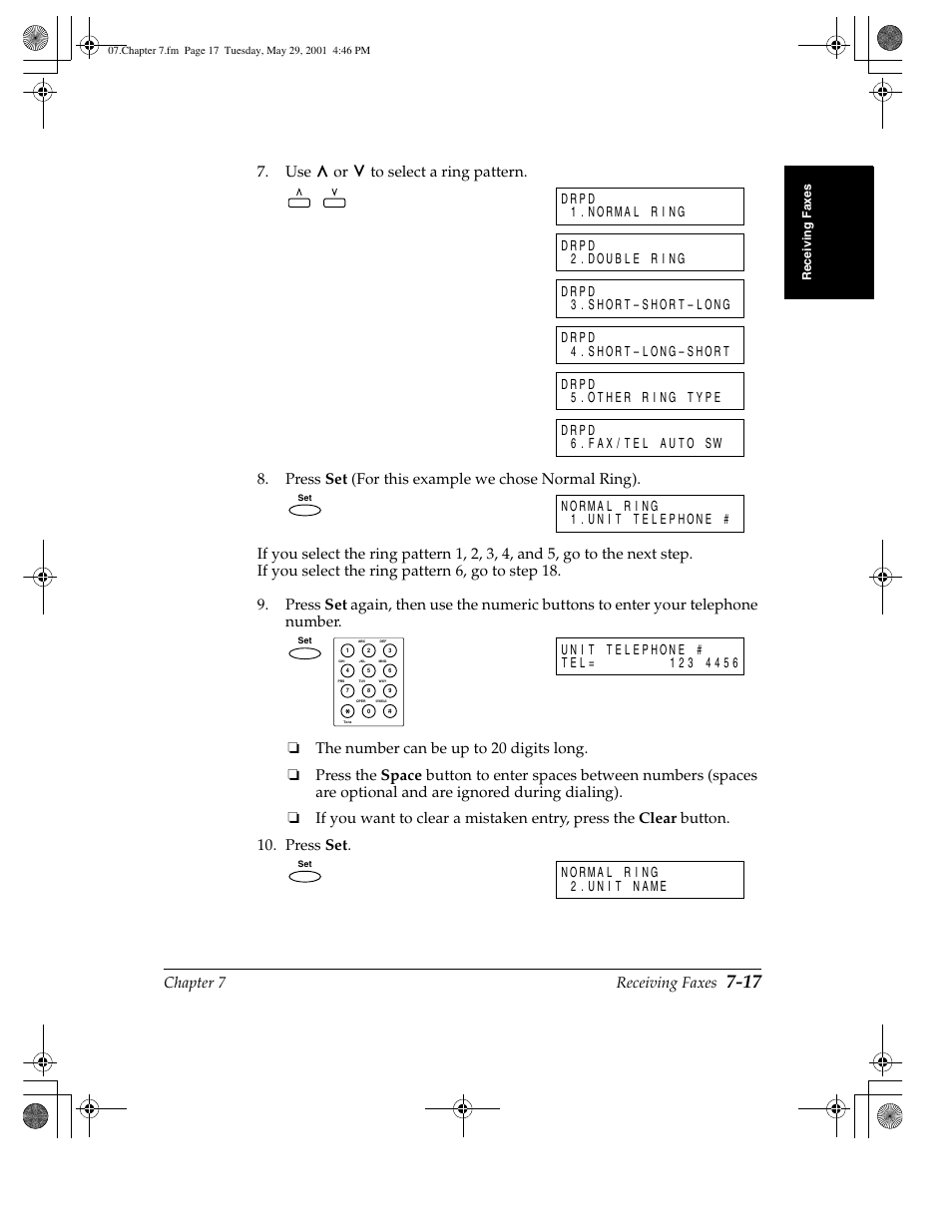 Chapter 7 receiving faxes | Canon H12157 User Manual | Page 197 / 359