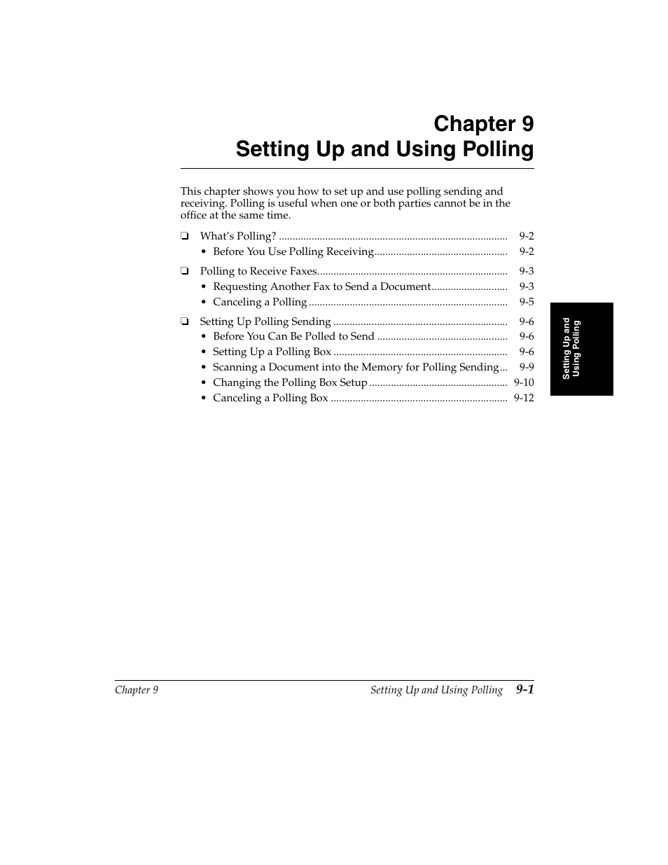 Chapter 9 setting up and using polling | Canon H12157 User Manual | Page 211 / 359