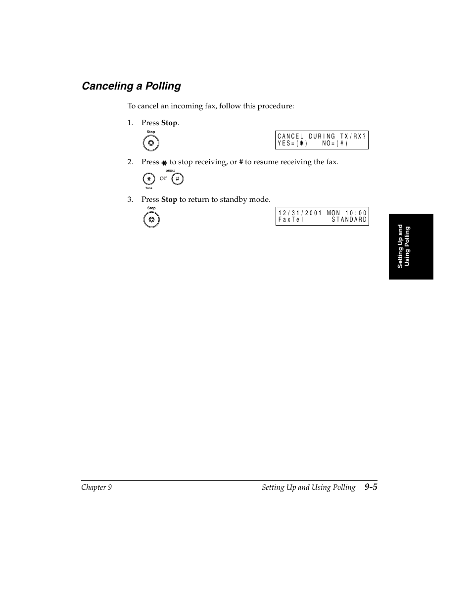 Canceling a polling | Canon H12157 User Manual | Page 215 / 359