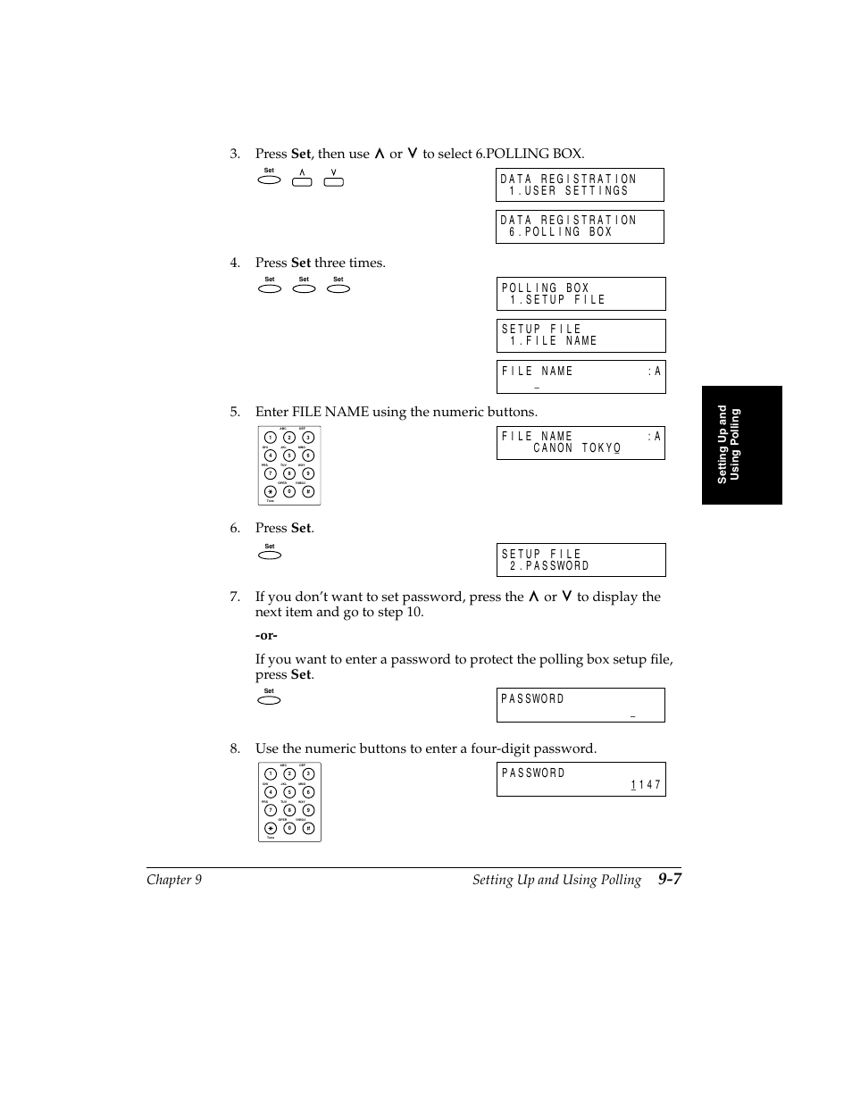 Chapter 9 setting up and using polling | Canon H12157 User Manual | Page 217 / 359