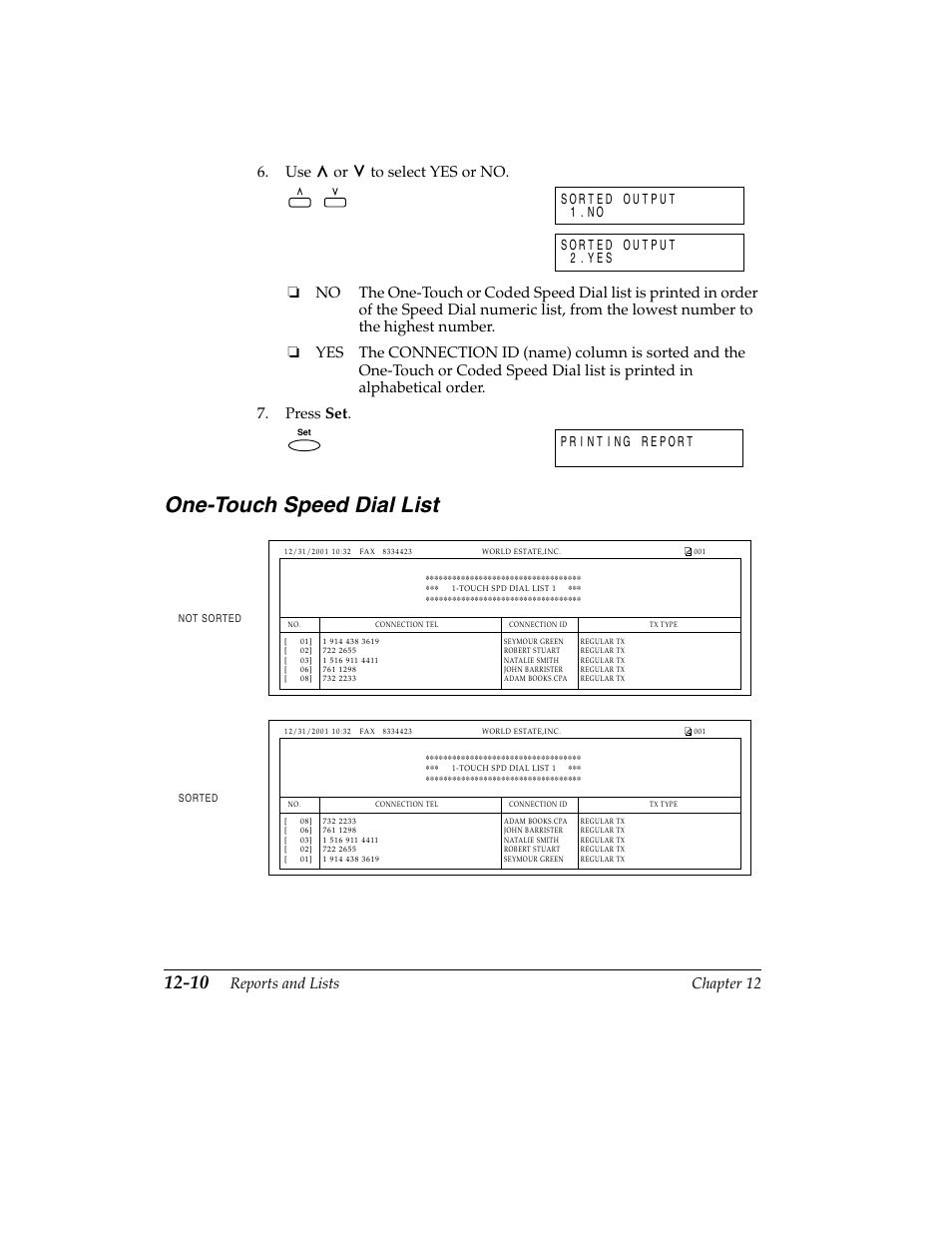 One-touch speed dial list -10, One-touch speed dial list | Canon H12157 User Manual | Page 242 / 359