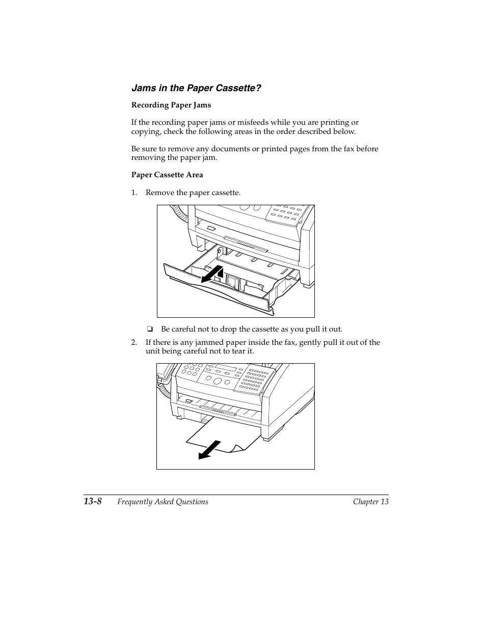 Jams in the paper cassette? -8, Jams in the paper cassette | Canon H12157 User Manual | Page 256 / 359