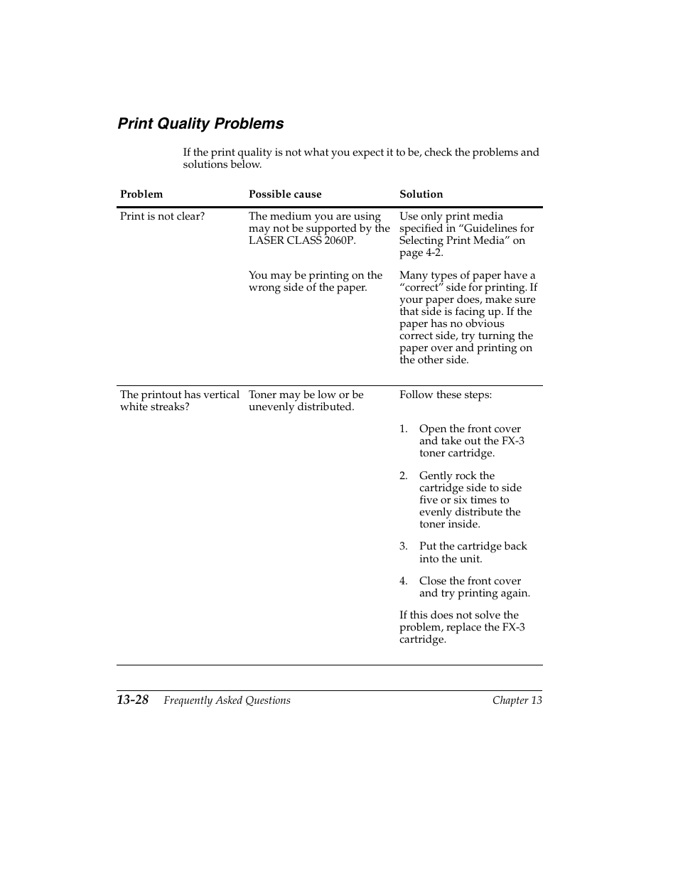 Print quality problems -28, Print quality problems | Canon H12157 User Manual | Page 276 / 359