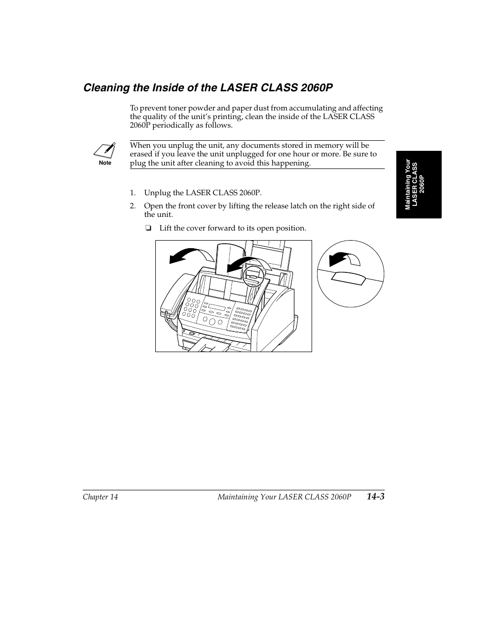 Cleaning the inside of the laser class 2060p -3, Cleaning the inside of the laser class 2060p | Canon H12157 User Manual | Page 297 / 359