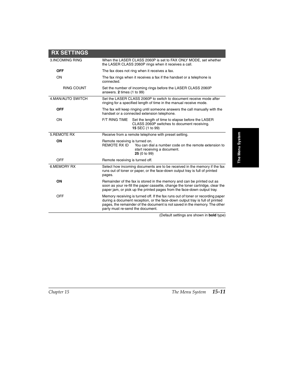 Rx settings | Canon H12157 User Manual | Page 315 / 359