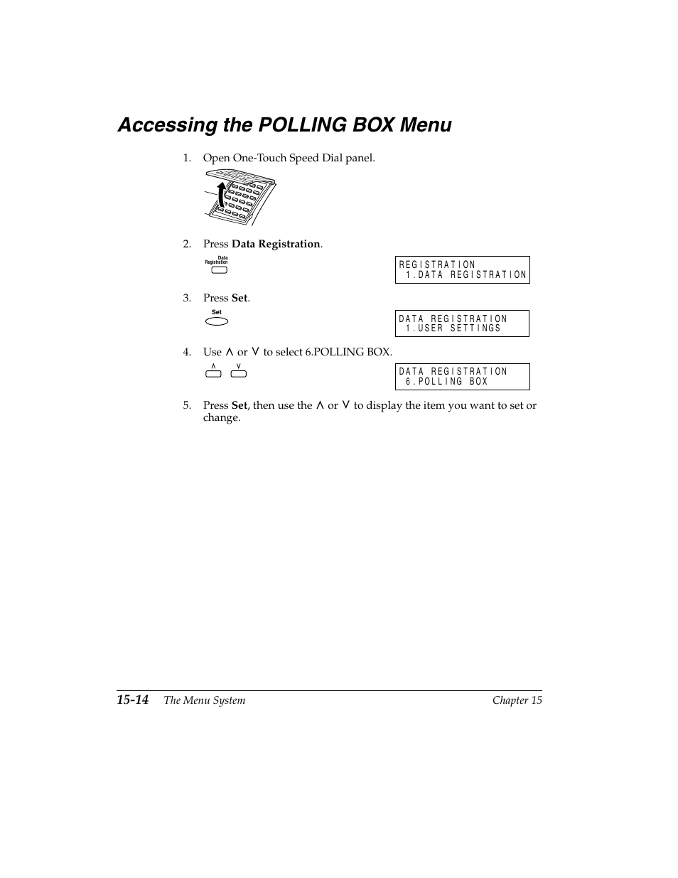 Accessing the polling box menu -14, Accessing the polling box menu | Canon H12157 User Manual | Page 318 / 359