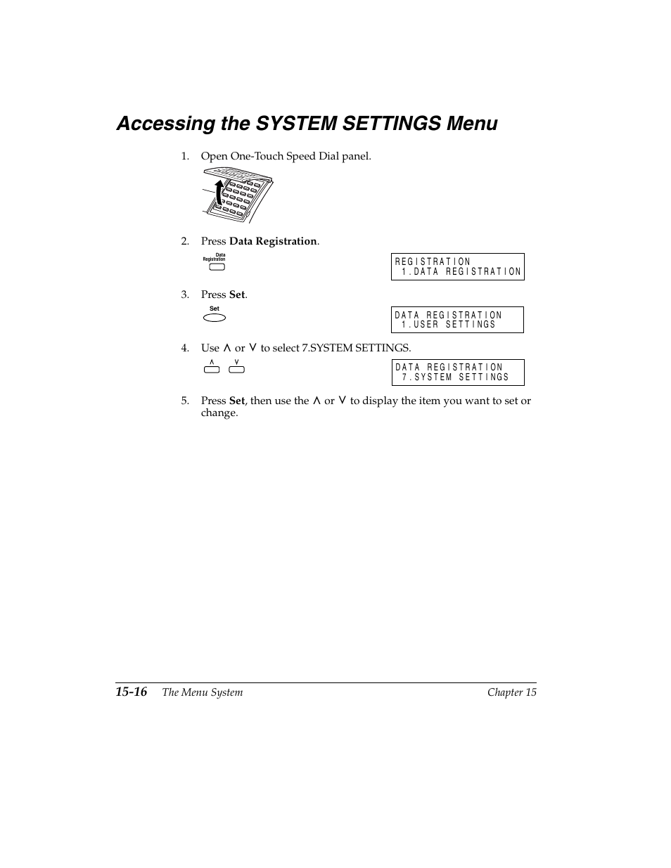Accessing the system settings menu -16, Accessing the system settings menu | Canon H12157 User Manual | Page 320 / 359