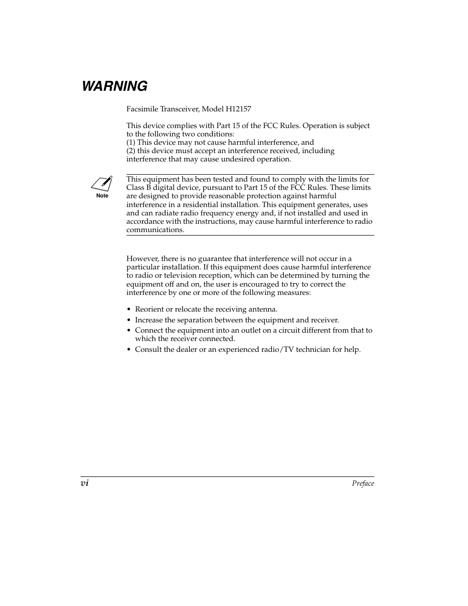 Warning | Canon H12157 User Manual | Page 6 / 359