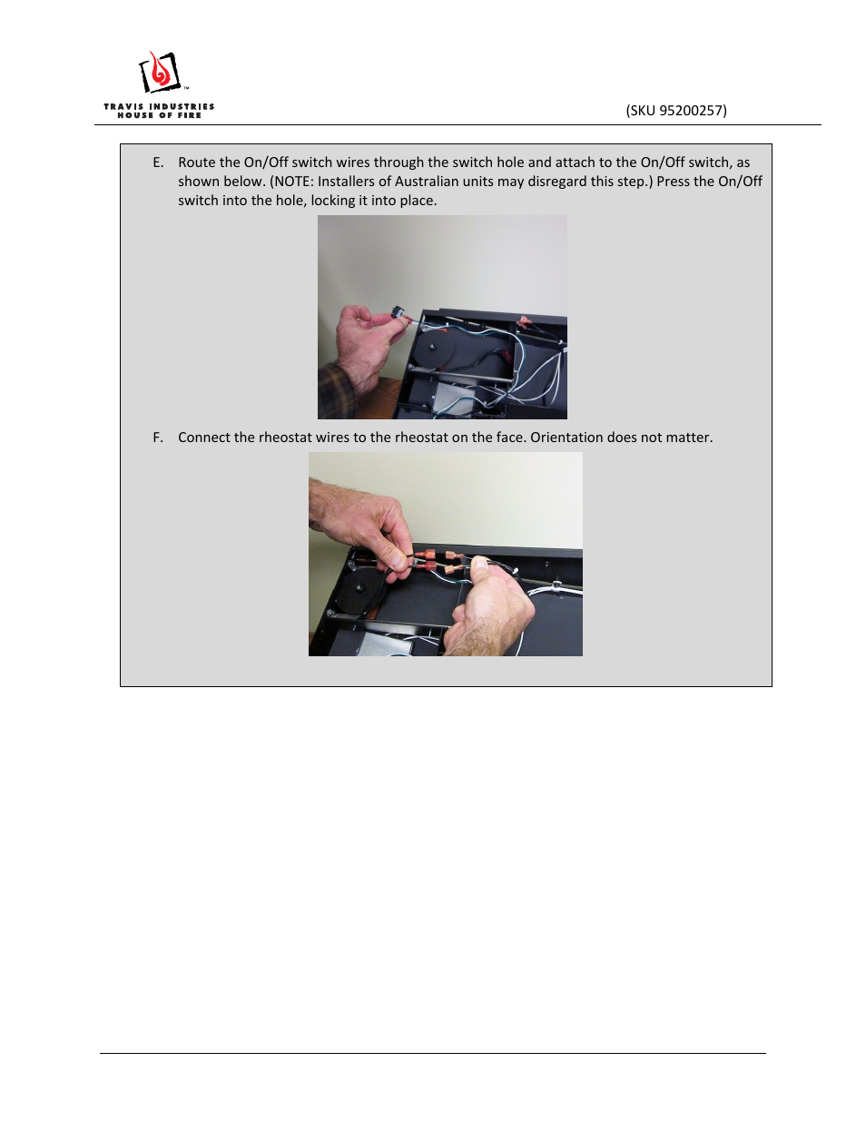 Dvs cypress face installation instructions | Avalon Firestyles DVS Cypress Face User Manual | Page 10 / 17