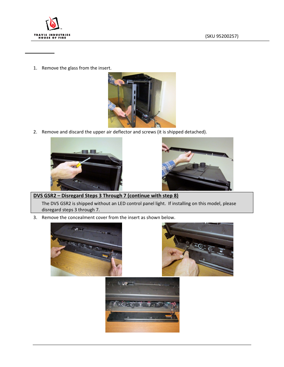 Dvs cypress face installation instructions | Avalon Firestyles DVS Cypress Face User Manual | Page 2 / 17