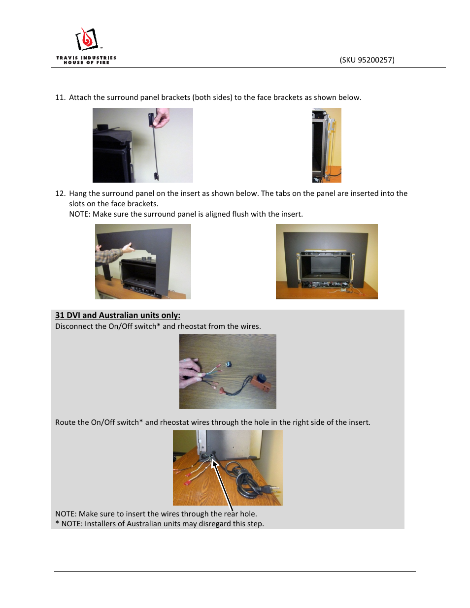 Dvs cypress face installation instructions | Avalon Firestyles DVS Cypress Face User Manual | Page 6 / 17