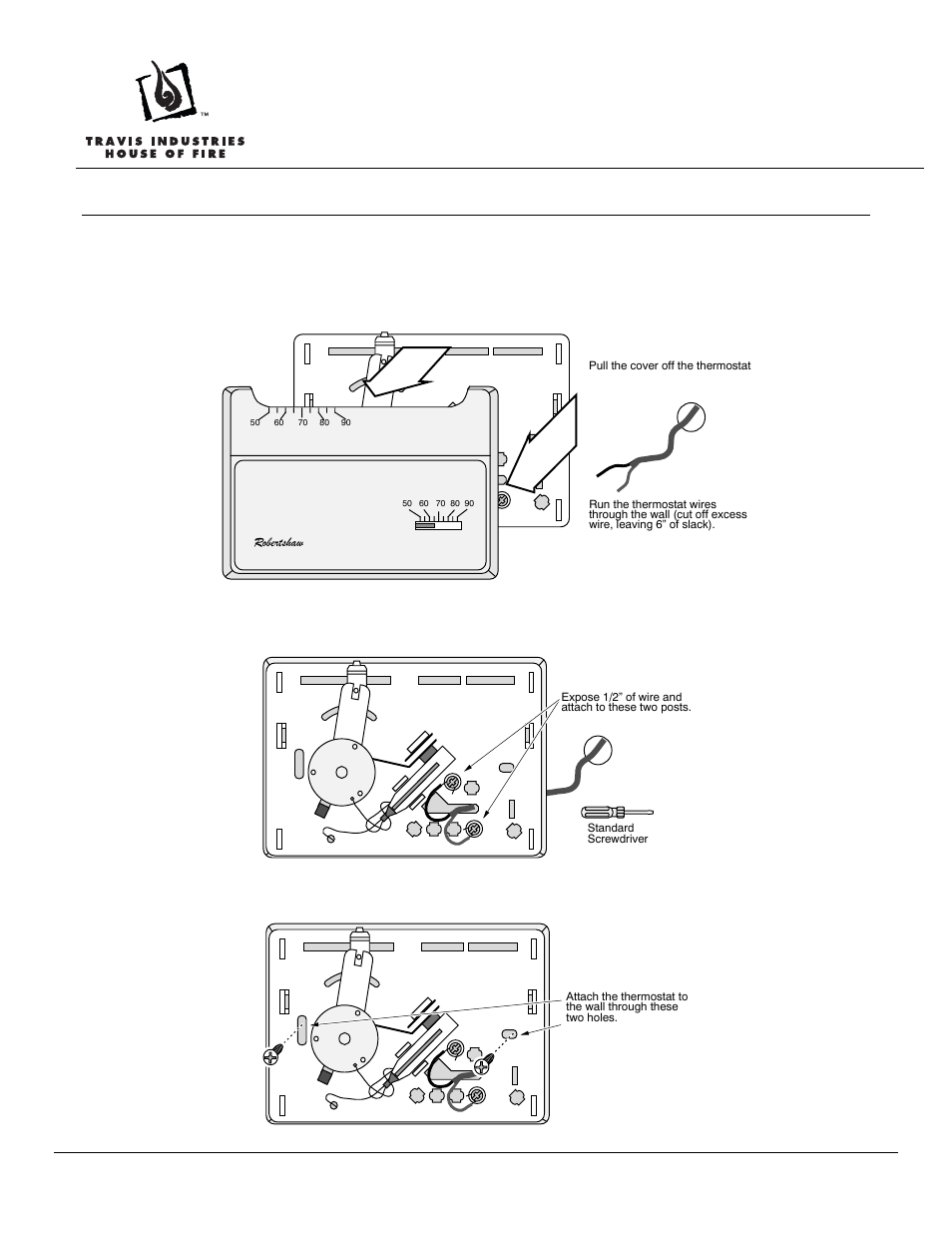 Thermostat placement and installation | Avalon Firestyles Gas/Pellet Remote Thermostat User Manual | Page 3 / 3