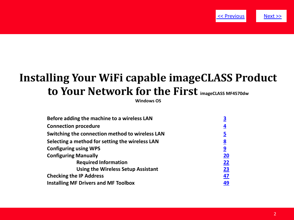 Slide number 2 | Canon ImageCLASS MF4570dw User Manual | Page 2 / 61