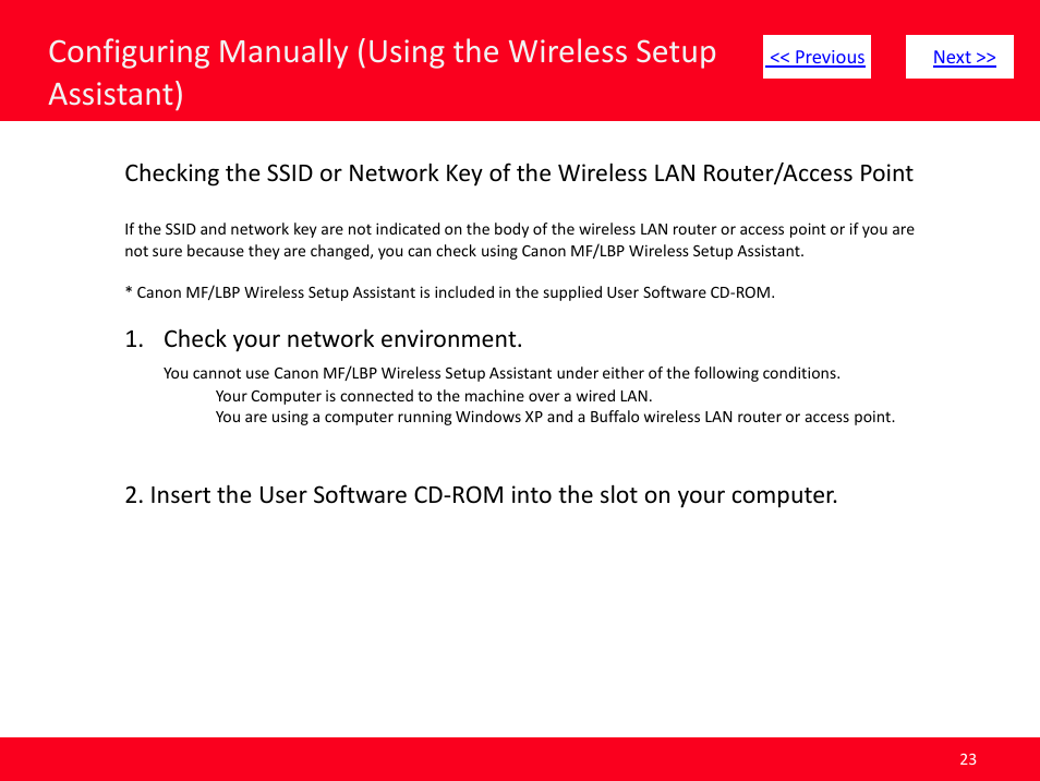 Slide number 23, Check your network environment | Canon ImageCLASS MF4570dw User Manual | Page 23 / 61