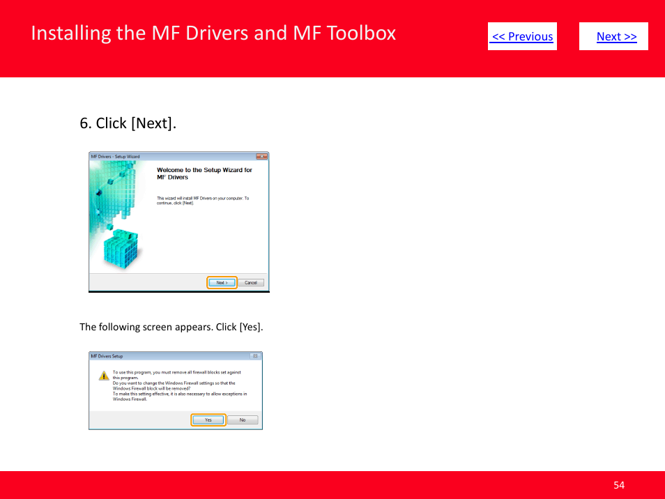 Slide number 54, Installing the mf drivers and mf toolbox | Canon ImageCLASS MF4570dw User Manual | Page 54 / 61