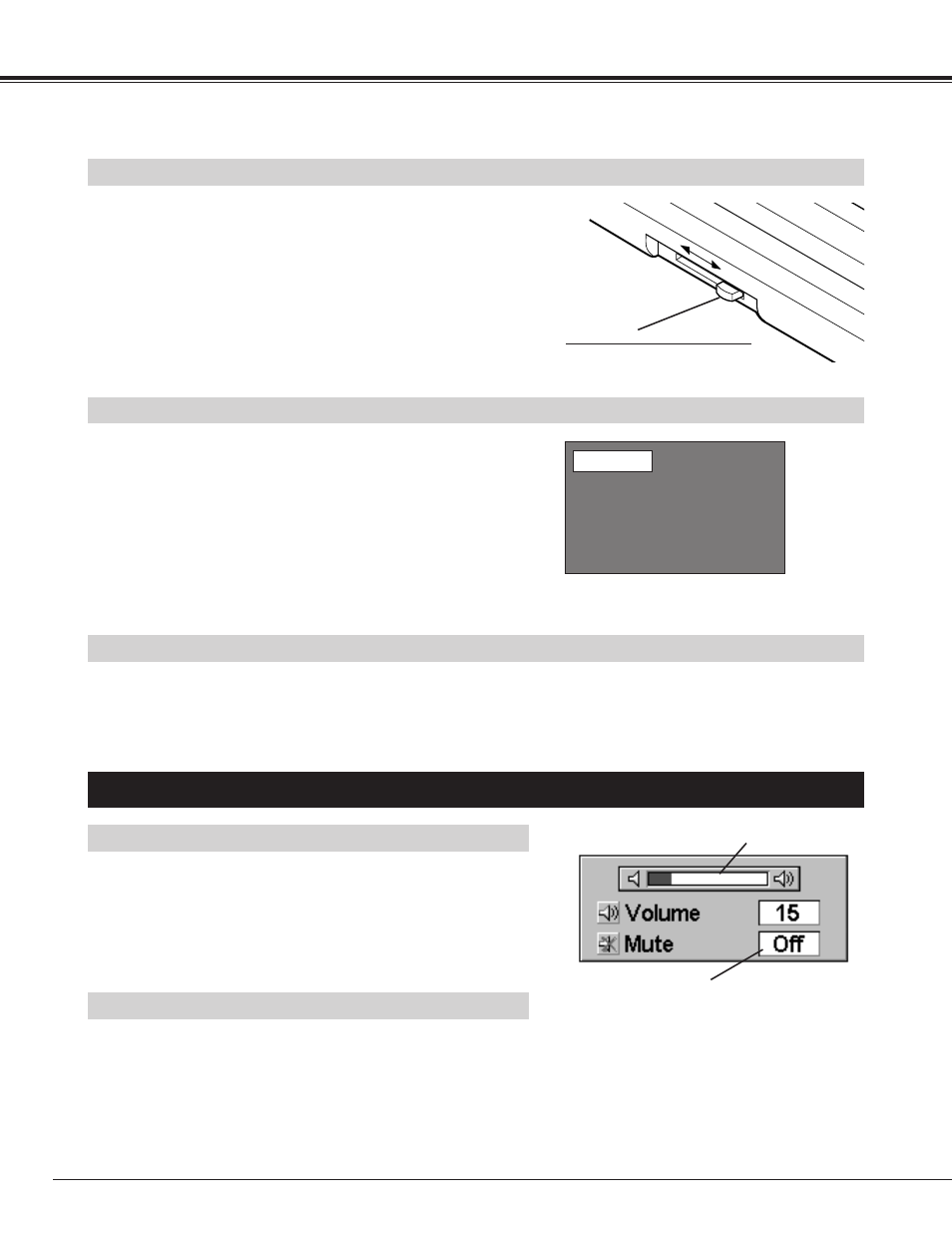 Sound adjustment, Basic operation, Bright switch | Canon LV-7325U User Manual | Page 22 / 48