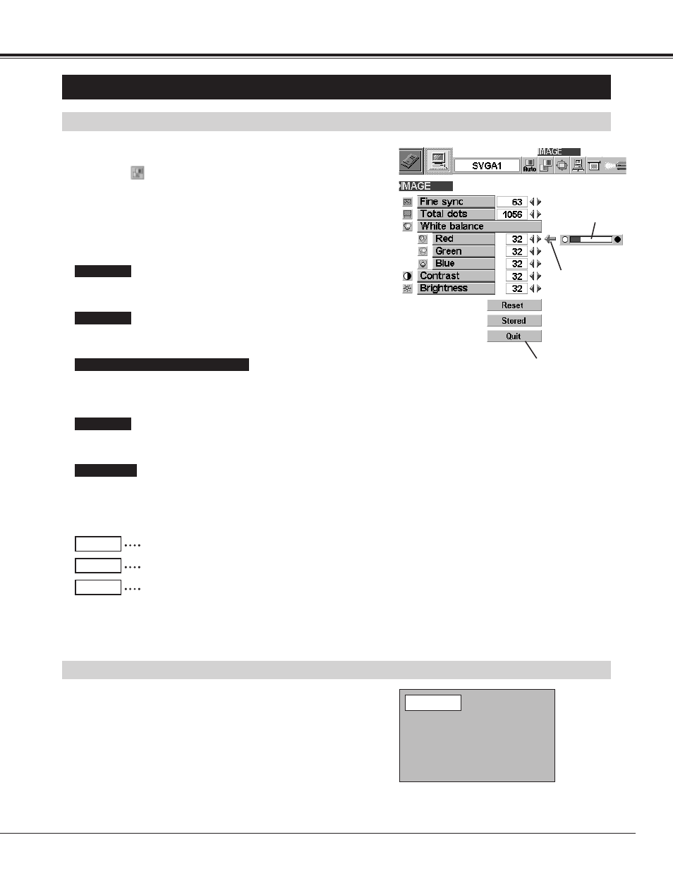 Picture image adjustment, Computer mode, Adjust picture image manually | Normal function | Canon LV-7325U User Manual | Page 27 / 48