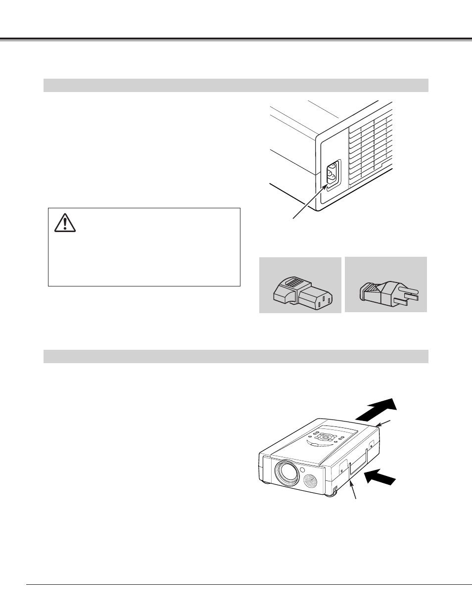 Preparation, Ventilation, Connecting the ac power cord | Canon LV-7325U User Manual | Page 8 / 48