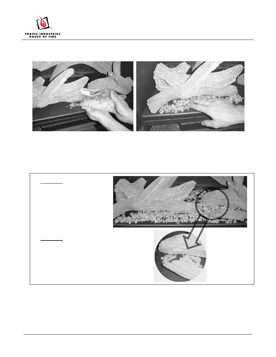 Driftwood log set “b” installation instructions | Avalon Firestyles Driftwood Log Set B User Manual | Page 10 / 10