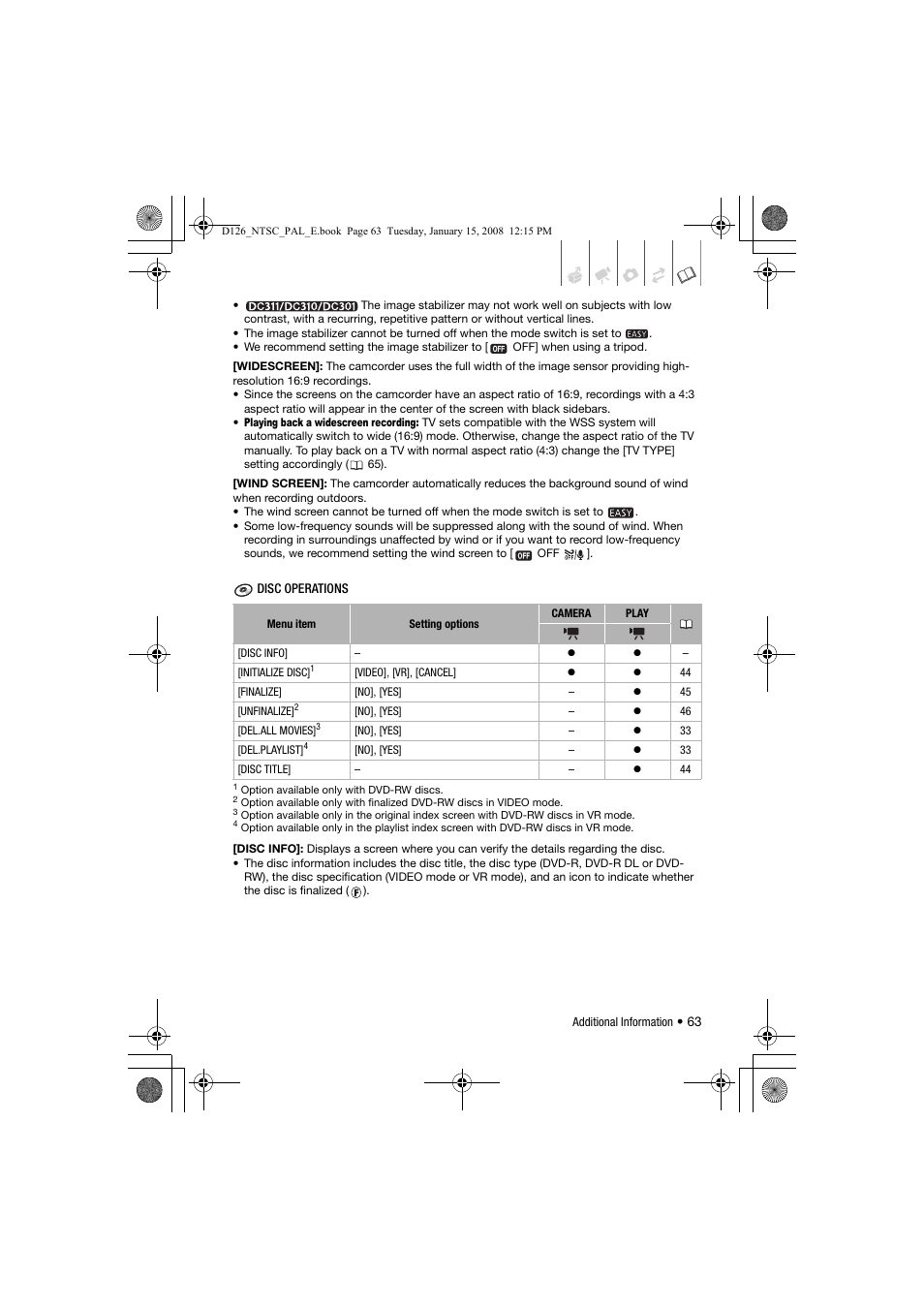 Canon DC301 User Manual | Page 63 / 87