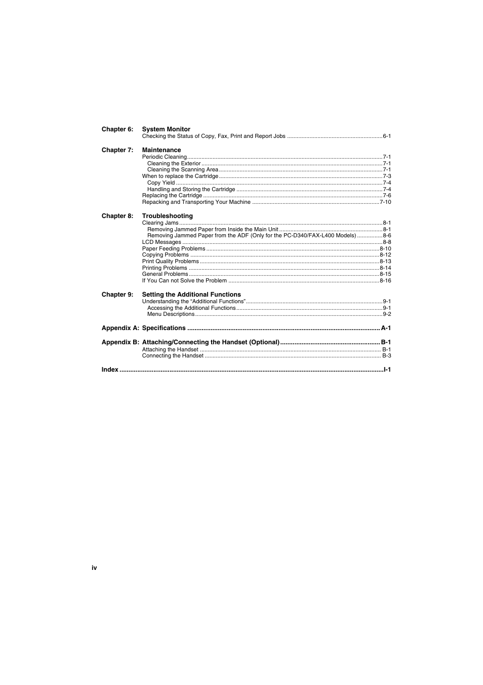 Canon PC-D320 User Manual | Page 6 / 106